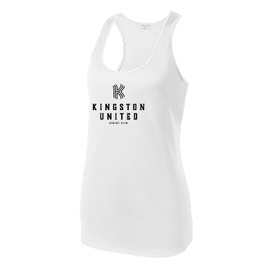 Women's PosiCharge Racerback Tank - White Image