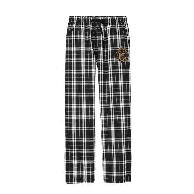 Flannel Plaid PJ Pants Black/White Image