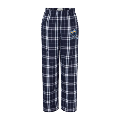 Flannel Plaid PJ Pants - Navy/Silver Image