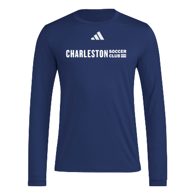 L/S Pregame Tee - Navy/White Image