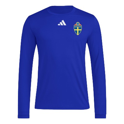 Adidas L/S Pregame Tee - Royal/White Image