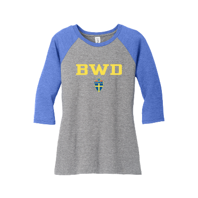 Perfect Tri 3/4-Sleeve Raglan - Royal Frost/Grey Frost Image