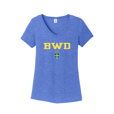Perfect Tri V-Neck Tee - Royal Frost Image