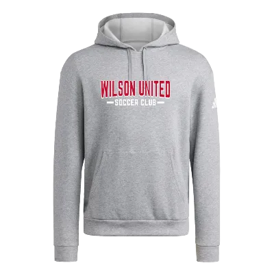 Adidas Fleece Hoodie - Grey/White Image