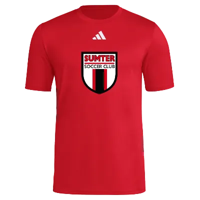 S/S Pregame Tee - Red/White Image