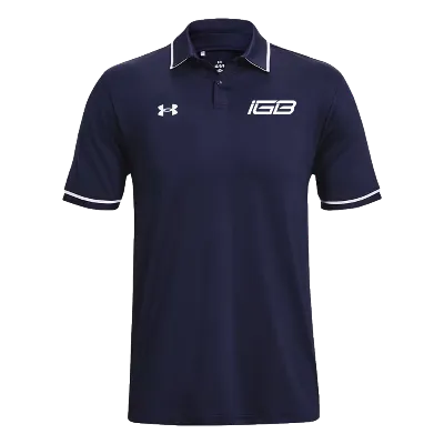 UA Team Tipped Polo NVY/WHT Image