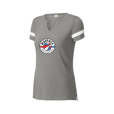 Halftime Notch Neck Tee - Vintage Heather/White Image