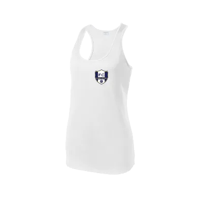 Women's PosiCharge Racerback Tank - White Image