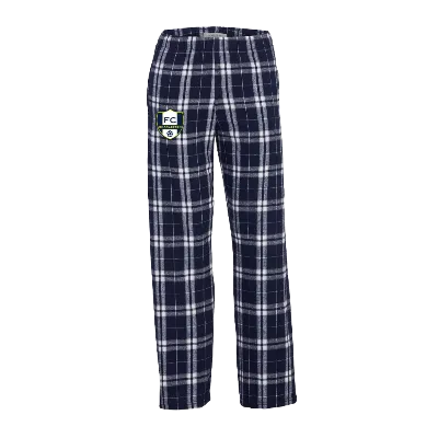 Youth Flannel Plaid PJ Pants - Navy/Silver Image