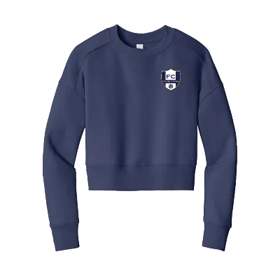 Women's Fleece Cropped Crewneck - Tanzanite Image