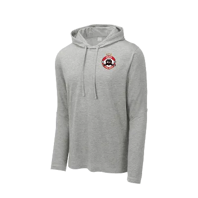 Tri-Blend Wicking Long Sleeve Hoodie - Light Grey Image