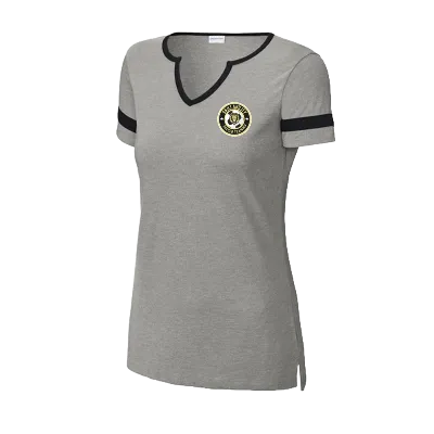 Halftime Notch Neck Tee - Vintage Heather/Black Image