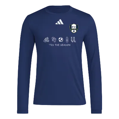 HOLIDAY 2026 - L/S Pregame Tee - Navy/White Image