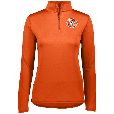 Attain Wicking 1/4 Zip Pullover - Orange Image (7846)