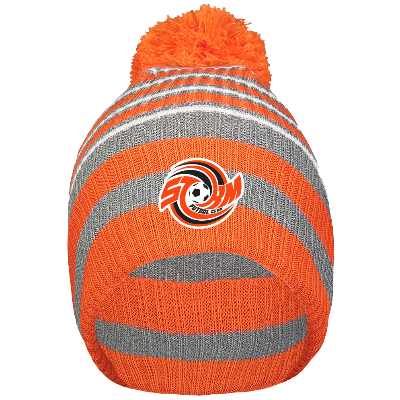 Spirit Pom Beanie- Orange/Grey/White Image