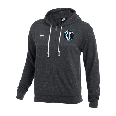 Women's Gym Vintage Full Zip Hoodie - Anthracite Image