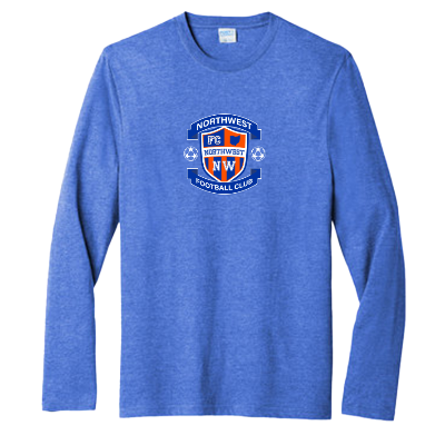 Tri Blend Long Sleeve Tee-Royal Heather Image